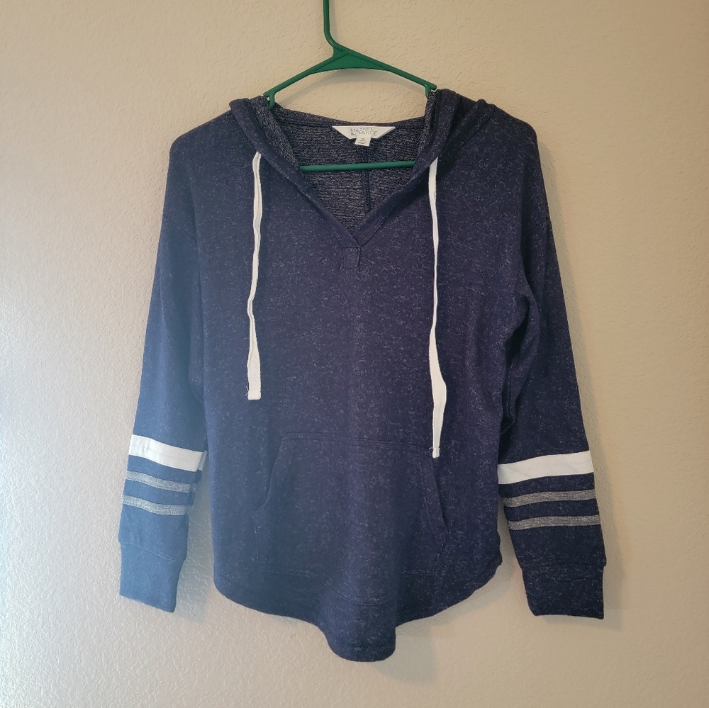 Market & Spruce Women's Long-Sleeved Hooded Shirt, Size XS
